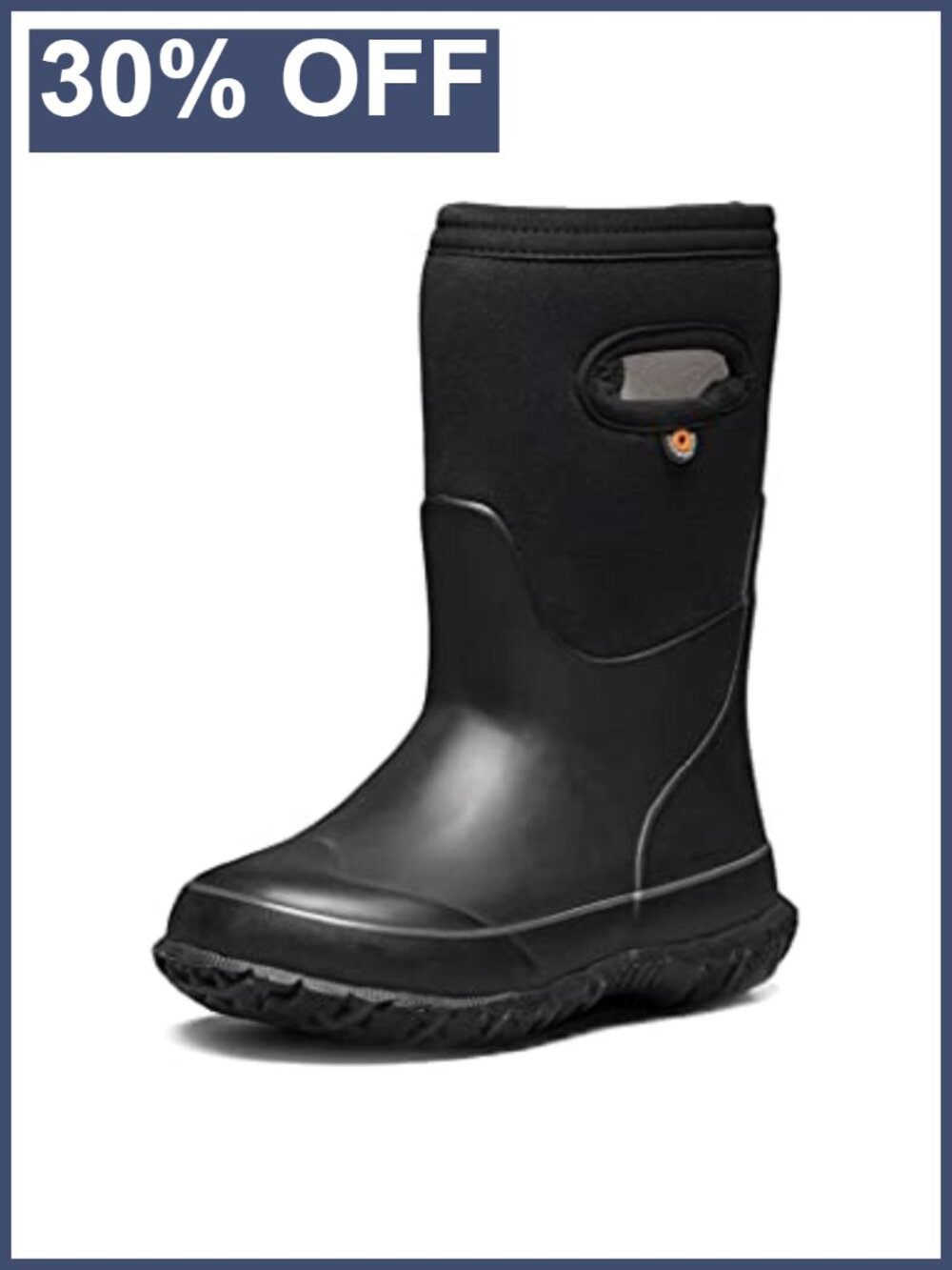 Kids Waterproof Insulated Winter Snow Boots with Easy-On Handles